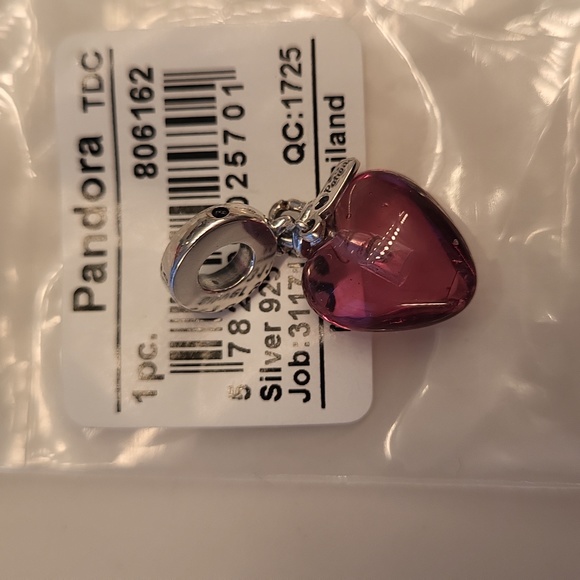Pandora duo gorgeous toggle 925 new one size free danglin pandora charm heart ❤️ - Picture 5 of 6